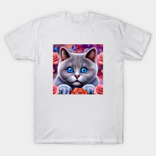 Blue-eyed British Cat T-Shirt